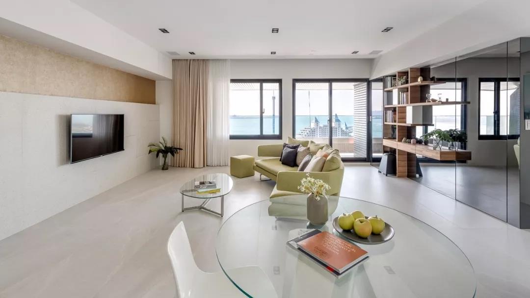 100㎡現(xiàn)代簡約風(fēng)格裝修效果圖，浪漫海景房清爽空靈！