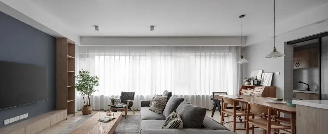 100m2 現(xiàn)代風格新房裝修，橫廳舒適敞亮！