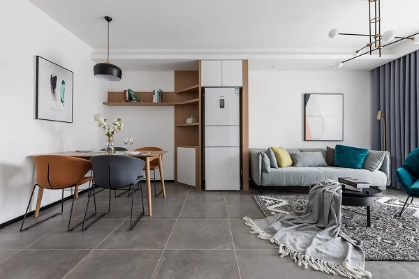 92平米現(xiàn)代簡約設(shè)計，不做電視柜更簡練舒適