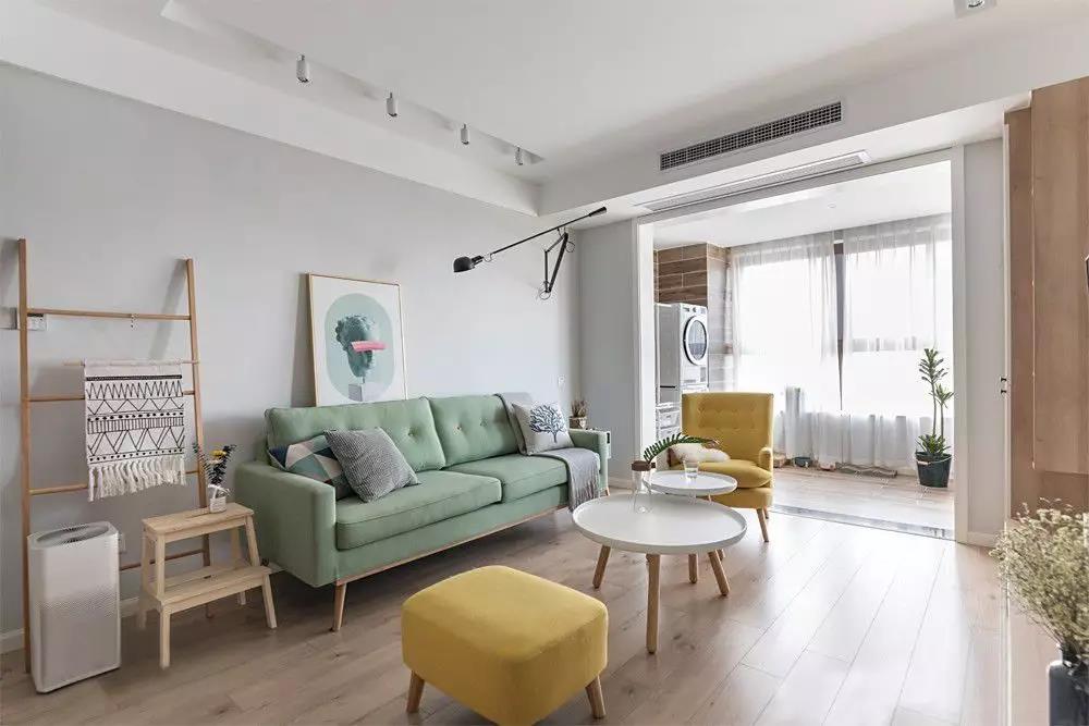 92㎡簡約北歐風(fēng)格新房裝修，開放式書房通透明亮！