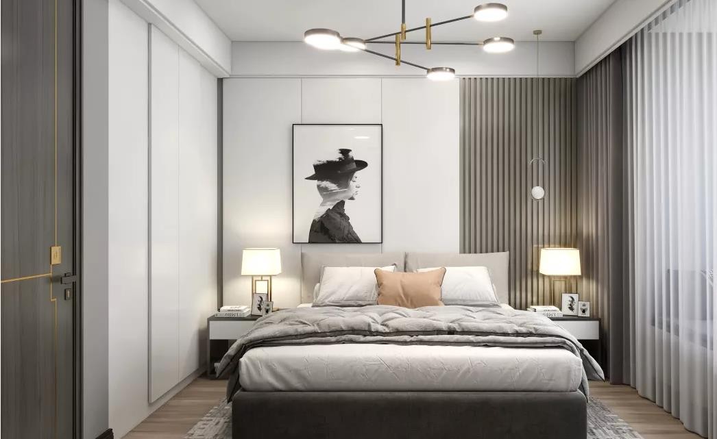 109平現(xiàn)代簡(jiǎn)約裝修，灰色格調(diào)彰顯大氣