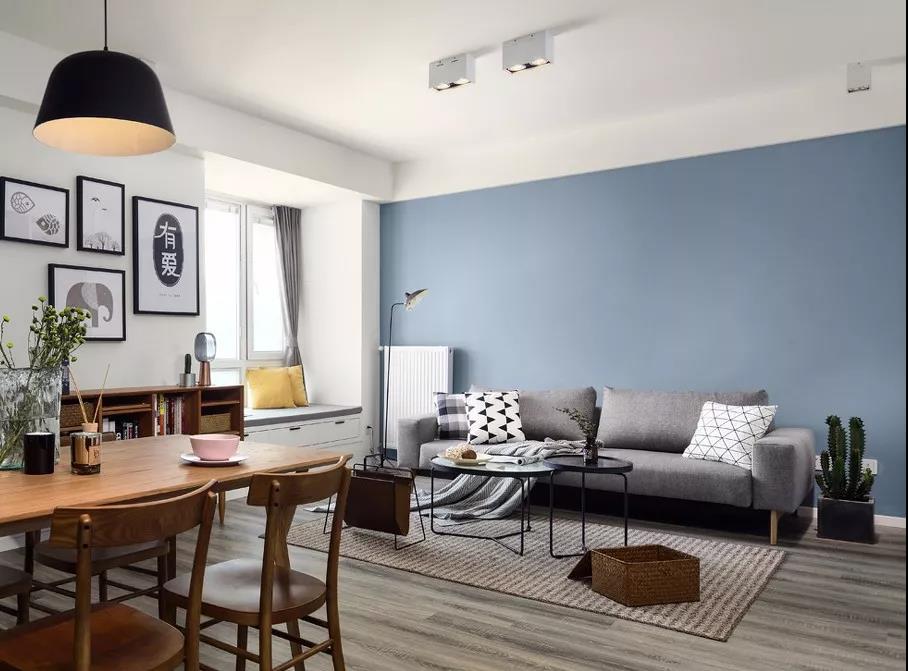 88㎡簡約北歐風(fēng)格新房裝修，小兩室裝修案例