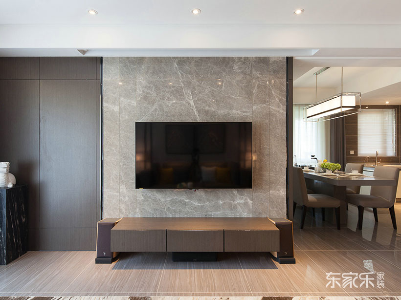 長沙綠地新都會(huì)123平米美式風(fēng)格裝修案例