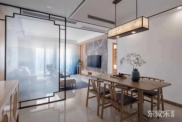 長(zhǎng)沙鴻運(yùn)佳苑134平米新中式三居室裝修