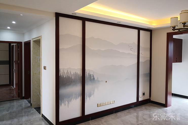 長沙洋湖明園160平米新中式風(fēng)格裝修案例