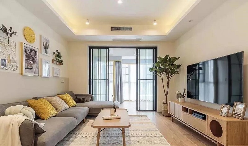 100㎡三居室北歐風裝修，原木搭配暖色調讓家溫馨