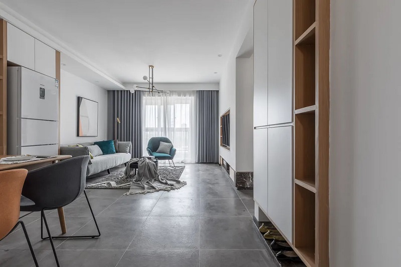 92平米現(xiàn)代簡約設計，不做電視柜更簡練舒適