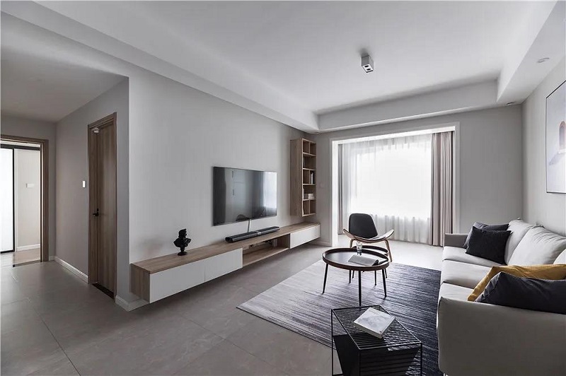 102平米三居室極簡(jiǎn)風(fēng)，巧用中性色打造舒適的居家環(huán)境