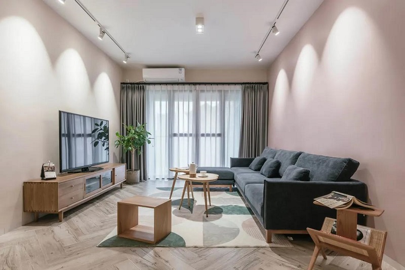 108平米現(xiàn)代簡約效果圖，不做電視墻裝修效果一樣好