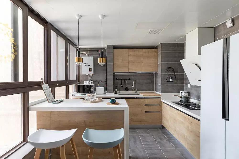 92㎡簡約北歐風(fēng)格新房裝修，開放式書房通透明亮！