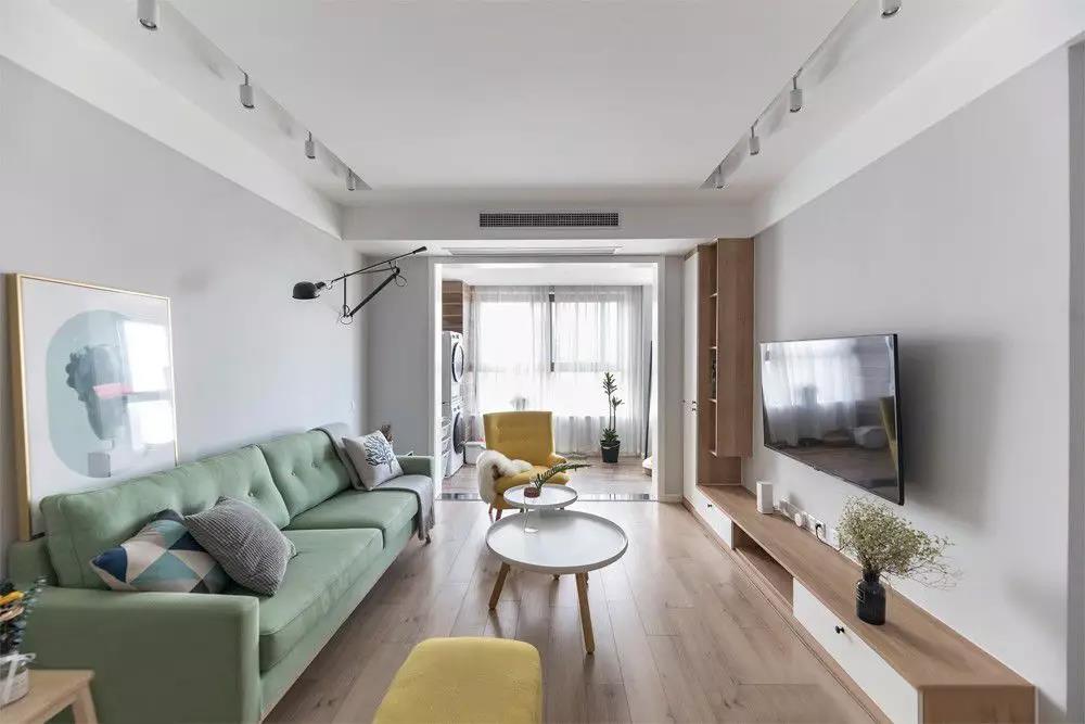 92㎡簡約北歐風(fēng)格新房裝修，開放式書房通透明亮！