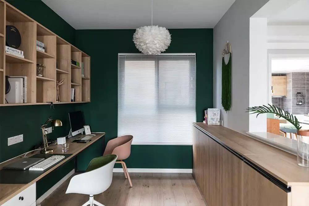 92㎡簡約北歐風(fēng)格新房裝修，開放式書房通透明亮！