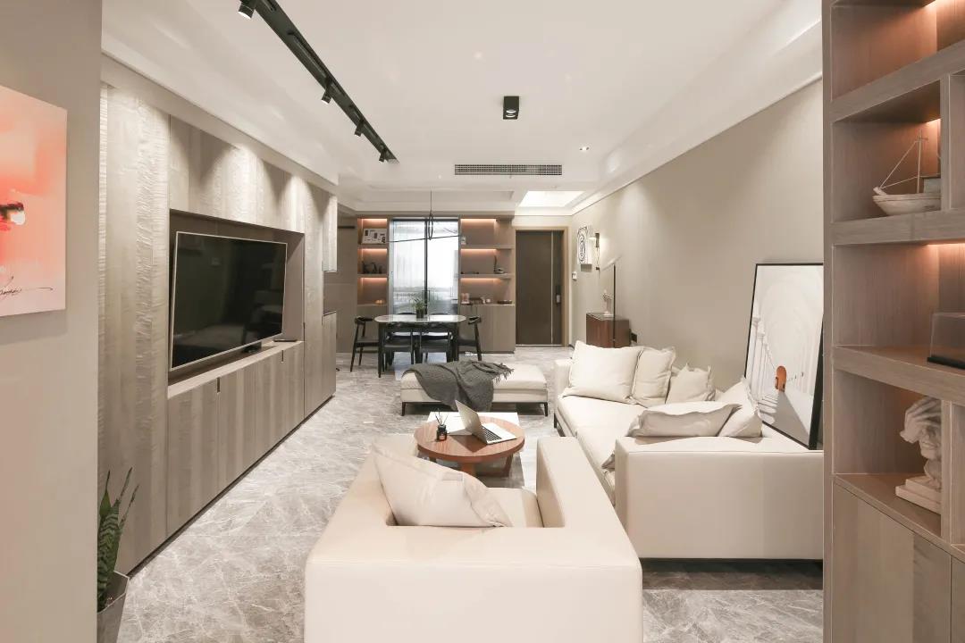 125㎡現(xiàn)代簡約風(fēng)格新房裝修，玄關(guān)柜+電視柜超大氣！