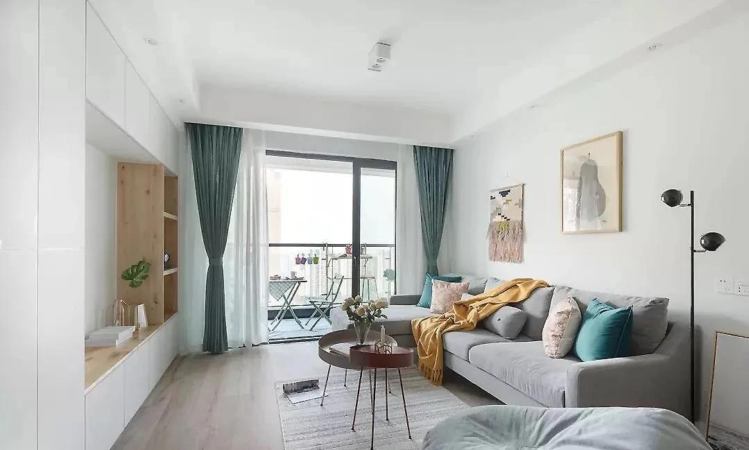 84㎡簡約北歐風(fēng)格新房裝修，精致清新小兩室