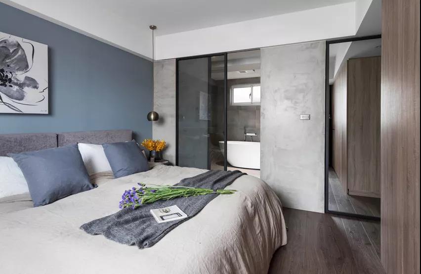 93㎡現(xiàn)代簡約風(fēng)格室內(nèi)裝修效果圖，陽臺落地窗太美了吧！