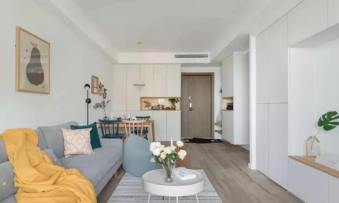 84㎡簡約北歐風(fēng)格新房裝修，精致清新小兩室