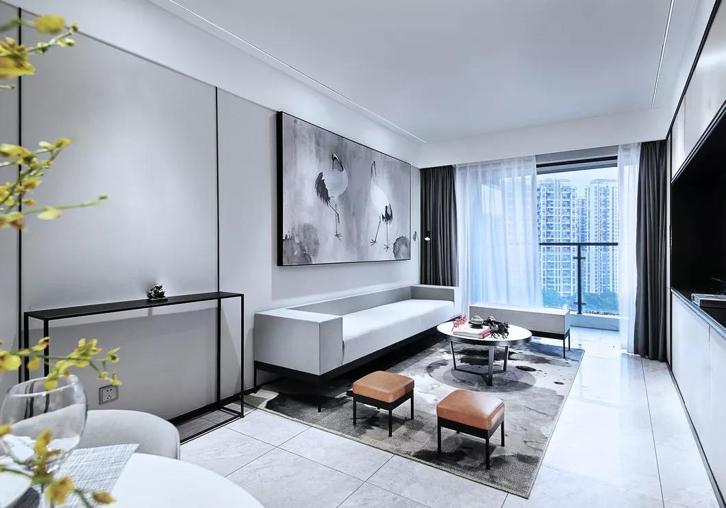 80平新中式風格裝修效果圖，優(yōu)雅大氣！