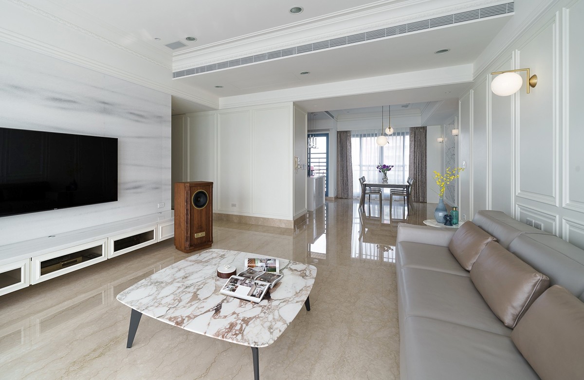 90平現(xiàn)代簡約三房裝修，極大化透亮視野