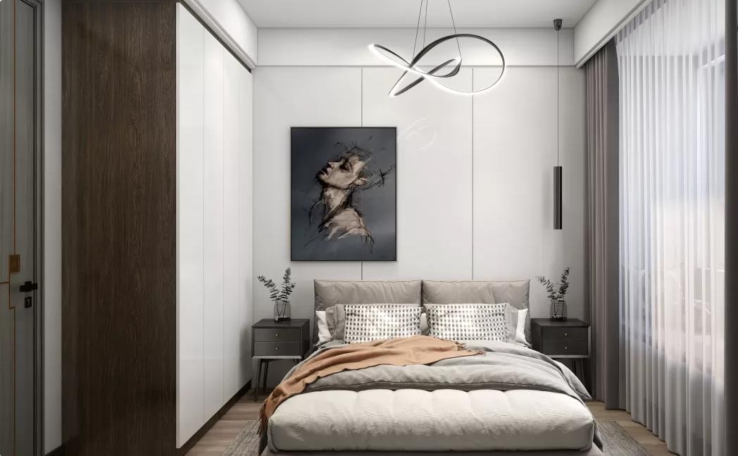 109平現(xiàn)代簡約裝修，灰色格調(diào)彰顯大氣