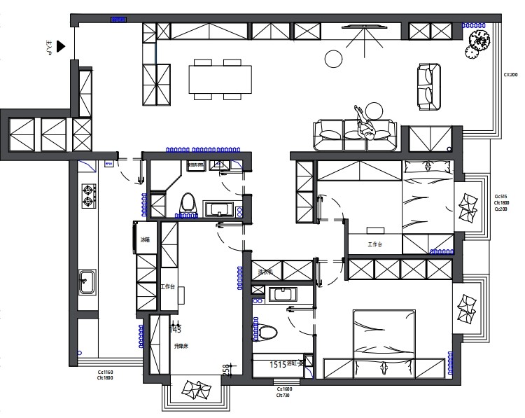 120平現(xiàn)代簡(jiǎn)約三居裝修，簡(jiǎn)約舒適風(fēng)格