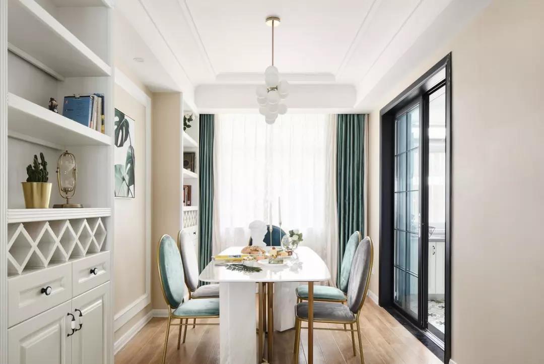 129m2溫馨三居室，美式裝修風格案例