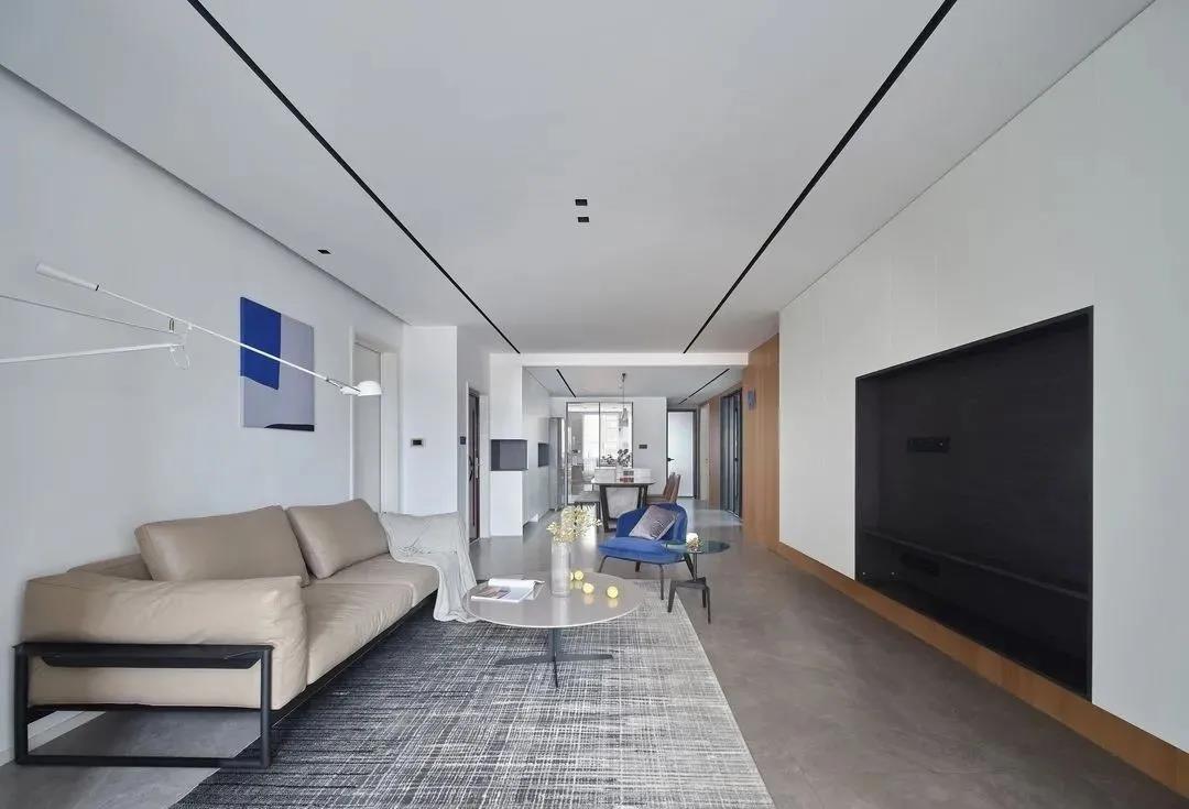 145㎡現(xiàn)代簡(jiǎn)約風(fēng)格新房裝修，電視柜+隱藏門