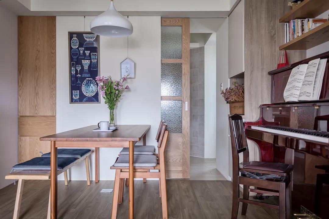 100㎡簡(jiǎn)約北歐風(fēng)格新房裝修案例，湖藍(lán)色清新美宅！